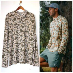 Free Fly Men's Bamboo Lightweight Hoodie Size 2XL Vintage Camo Outdoor Hiking
